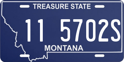 MT license plate 115702S