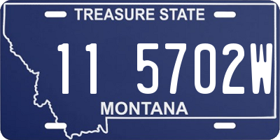 MT license plate 115702W