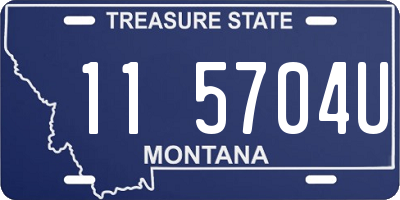 MT license plate 115704U