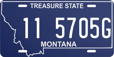 MT license plate 115705G