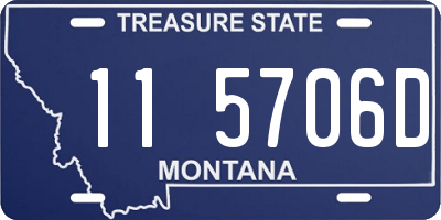 MT license plate 115706D