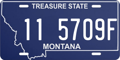 MT license plate 115709F