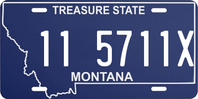 MT license plate 115711X