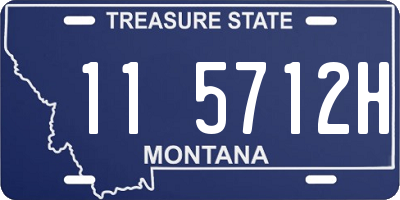 MT license plate 115712H