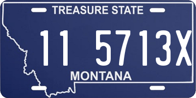 MT license plate 115713X