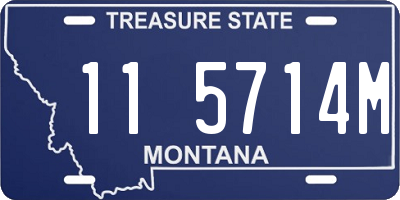 MT license plate 115714M