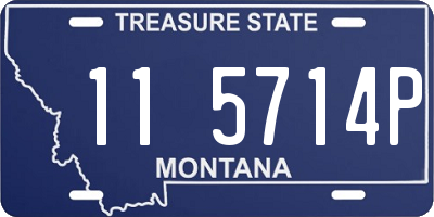 MT license plate 115714P