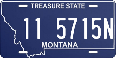 MT license plate 115715N