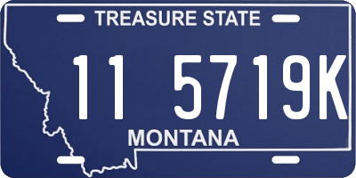 MT license plate 115719K