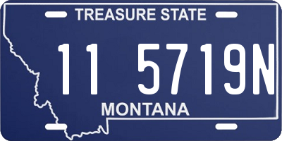 MT license plate 115719N