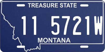 MT license plate 115721W