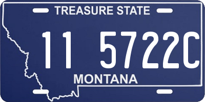 MT license plate 115722C