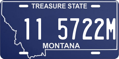 MT license plate 115722M
