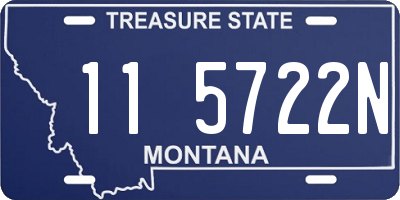 MT license plate 115722N
