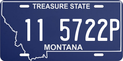 MT license plate 115722P