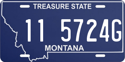MT license plate 115724G