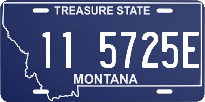 MT license plate 115725E