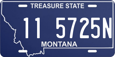 MT license plate 115725N
