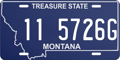 MT license plate 115726G