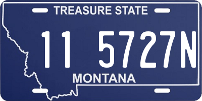 MT license plate 115727N