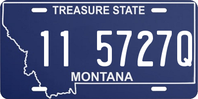 MT license plate 115727Q