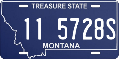 MT license plate 115728S
