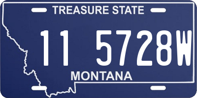 MT license plate 115728W