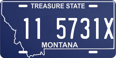 MT license plate 115731X