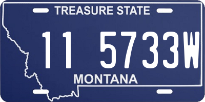 MT license plate 115733W