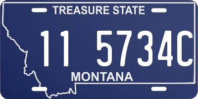 MT license plate 115734C