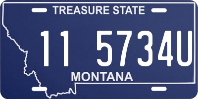 MT license plate 115734U