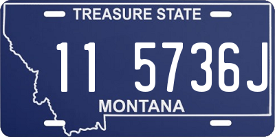 MT license plate 115736J