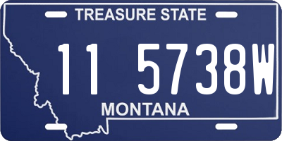 MT license plate 115738W