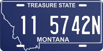 MT license plate 115742N