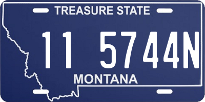 MT license plate 115744N