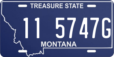 MT license plate 115747G