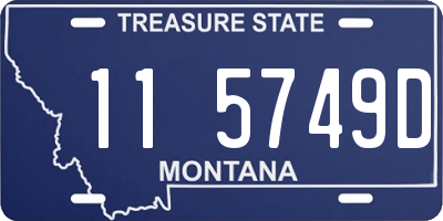 MT license plate 115749D