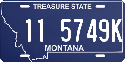 MT license plate 115749K