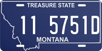 MT license plate 115751D