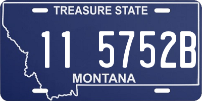 MT license plate 115752B