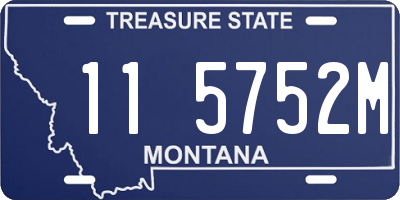 MT license plate 115752M