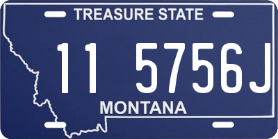 MT license plate 115756J