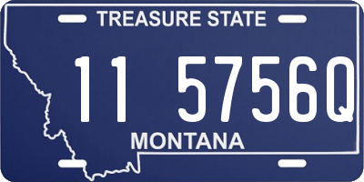 MT license plate 115756Q