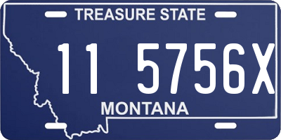 MT license plate 115756X