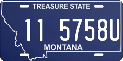 MT license plate 115758U