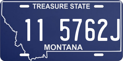 MT license plate 115762J