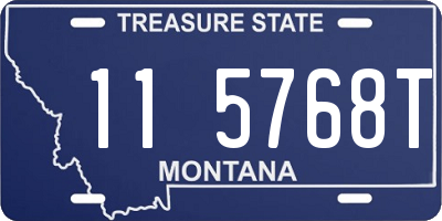 MT license plate 115768T