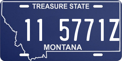 MT license plate 115771Z