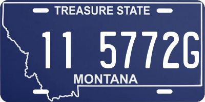 MT license plate 115772G