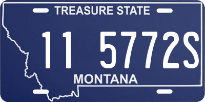 MT license plate 115772S